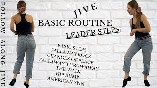 Basic JIVE Solo Routine | LEADER Jive Steps | Practice Beginner JIVE Dance Steps