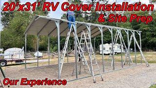 How they build Metal RV Carport's Our Experience Prep and Installation Review