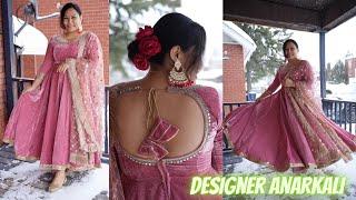 Anarkali Cutting And Stitching| Partywear/onepiece/long frock design | Maina Thapa