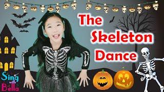 Skeleton Dance - Dem Bones with Lyrics Actions Movements | Halloween Song for  Kids | Sing-Along