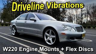 ANNOYING VIBRATIONS! My S-Class gets new Engine Mounts and Flex Discs - Mercedes W220