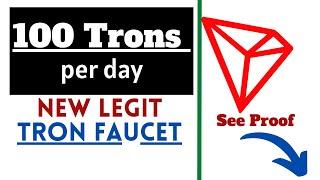 New Free Tron Faucet 100 Trons Daily #freetrx