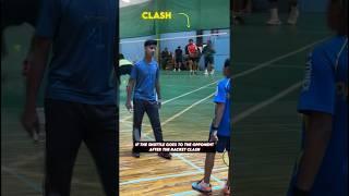 Racket clash and shuttle crossed opponent court area fault or not?EXPLAINED!