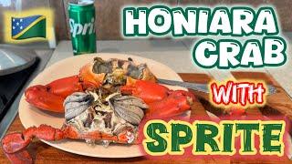 HONIARA SOLOMON ISLAND LOCAL CRAB I COOKED WITH AN IMPROVISED SPRITE SOFT DRINK