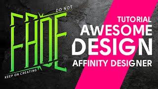 Affinity Designer Tutorial - Awesome Easy Design in Affinity Designer