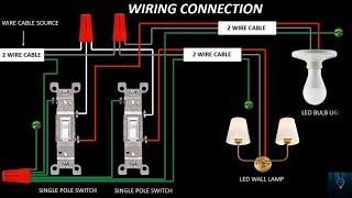 GANGED SINGLE POLE SWITCH | CONTROLLING SEPARATE LIGHT FIXTURE