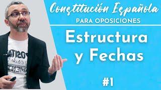 1.- Constitución Española - Estructura y Fechas importantes