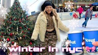 WINTER IN NYC VLOG ️ CHRISTMAS SHOPPING/ICE SKATING/PLANNING FOR 2025 