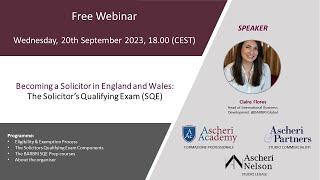 Free Webinar: Becoming a Solicitor in England and Wales - The SQE | Ascheri Academy