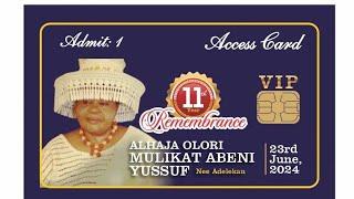 LIVE COVERAGE: Alhaja Olori Mulkat Abeni Yussuf 11th yr REMEMBRANCE WITH K1 DE ULTIMATE ON STAGE