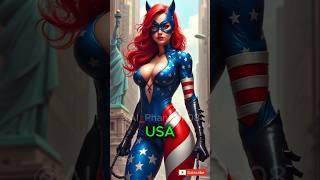 Catwoman Around the World #shorts #ai #marvel