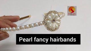 How to make Fancy hairband at home #go4crafts #handmadejwellery #hairbandsmaking #kidshairbands