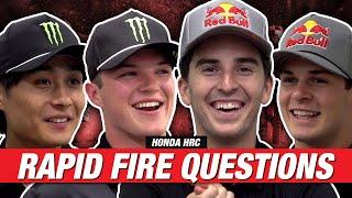 Rapid Fire Questions with Jett, Hunter, Jo, & Chance | Racer X Films