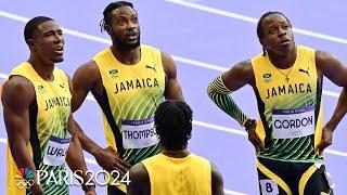 Jamaica shockingly fails to advance to men's 4x100m relay final | Paris Olympics | NBC Sports