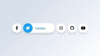 Social Media Buttons with Cool Hover Animation using only HTML & CSS