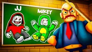 JJ and Mikey Escape From ANGRY TEACHER in Roblox - Maizen