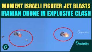 VIDEO: Israeli F-16 DESTROYS Iranian Shahed Drone in Thrilling Midair Showdown; Iranian UAV Explodes