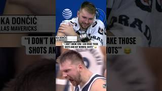 Luka on his logo, dagger 3 vs. the Wolves ‍️