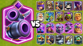 DOUBLE CANNON EVOLUTION vs ALL CARDS | Clash Royale