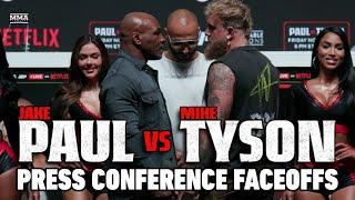 Jake Paul vs. Mike Tyson Press Conference Faceoffs - MMA Fighting