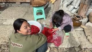 李俊开始铺化粪池模板，上次没有成功，这次有经验了