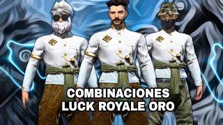 COMBINACIONES CON LA NUEVA LUCK ROYALE DE ORO COMANDANTE INTRÉPIDO"OUTFITS" CON Y SIN DIAMANTES  FF