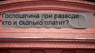 Госпошлина при разводе: кто и сколько платит?