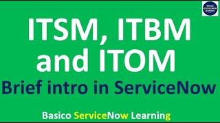 ServiceNow ITSM | ServiceNow ITOM | ServiceNow ITBM - Brief of All ServiceNow Applications