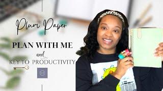 Plum Paper Horizontal Planner | Weekly Plan with Me | How to Be Productive