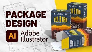 Package Design in Illustrator + Realistic 3D Mockups