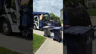 LRS garbage truck on yard waste #garbagetruck