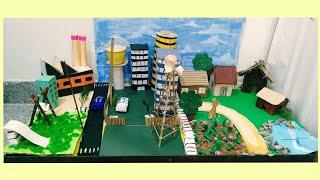 Urban and rural area model || village and city model project || rural area and urban area model ||