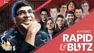 Vishy Anand at the Superbet Rapid and Blitz 2022 Poland | Day 5 - Vishy vs All