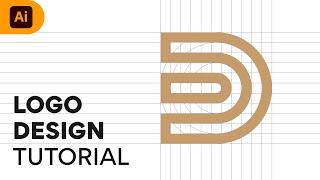  Learn How to Design a Professional "D" Letter Logo with Grid in Adobe Illustrator!  #logodesign
