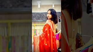 Divine gold and red saree by @shobitam  #silksaree #sarees #shorts #youtube #fashion #ootdguide