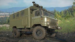 ⭐Pathfinder - GAZ-66 "SHISHIGA" 4x4 | Truck Mod | SnowRunner Steering Wheel Gameplay