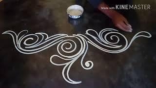 Simple door alpona ,rangoli design / mukesh arts