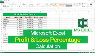 How to Calculate Profit & Loss Percentage in Microsoft Excel | Profit & Loss Calculation in MS Excel