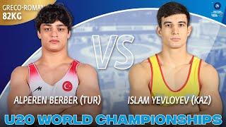 Alperen BERBER (TUR) vs. Islam YEVLOYEV (KAZ) | U20 WORLD CHAMPIONSHIPS 2024 | Gold Medal | GR 82Kg