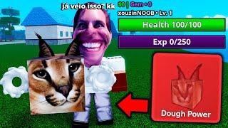 FUI do LEVEL 1 ao 2400 com FRUTAS ALEATÓRIAS no MEME SEA!! (e como farmei gemas infinitas)