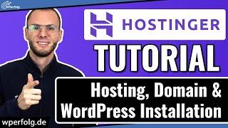 Hostinger WordPress Hosting, Domain erstellen & WordPress Installieren in 2024