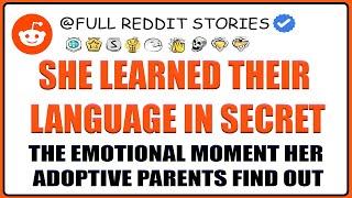 #reddit  She Learned Their Language in Secret – The Emotional Moment Her Adoptive Parents Find Out