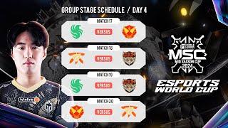 MSC GROUP STAGE watch party DAY 4 ONIC TIME | Esports World cup MLBB 2024