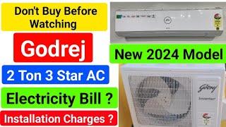 godrej 2 ton 3 star 5 in 1 convertible cooling inverter split ac 2024 Model power consumption