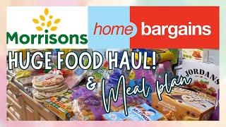 HUGE MORRISONS + HOME BARGAINS HAUL | GROCERY HAUL UK