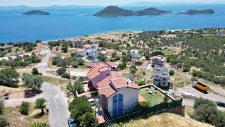 Dikili incisi Çandarlı’da eşsiz deniz ve adalar manzaralı satılık villa