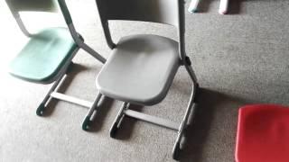 Plastic school chair seat and back parts made by L DOCTOR