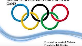 Qualifying criteria for Tokyo 2020 Olympic Game of Gymnastics FIG