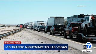 ‘Stuck with nowhere to go:' How a fiery crash caused a traffic nightmare for drivers going to Vegas