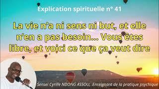 La vie n’a ni sens ni but, et elle n’en a pas besoin - Senseï Cyrille Ndong Assou (Expl. spi. n°41)